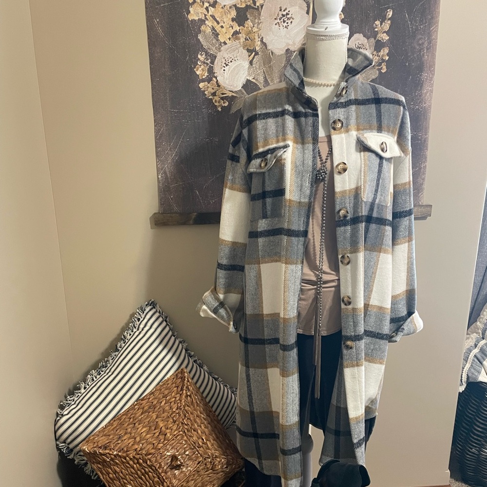 Plaid Shacket/Coat